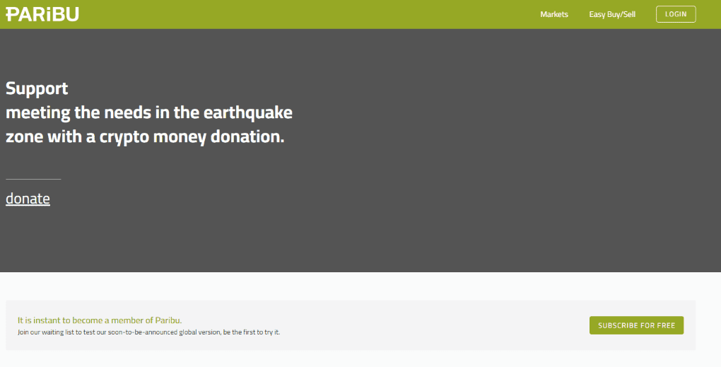 Paribu homepage