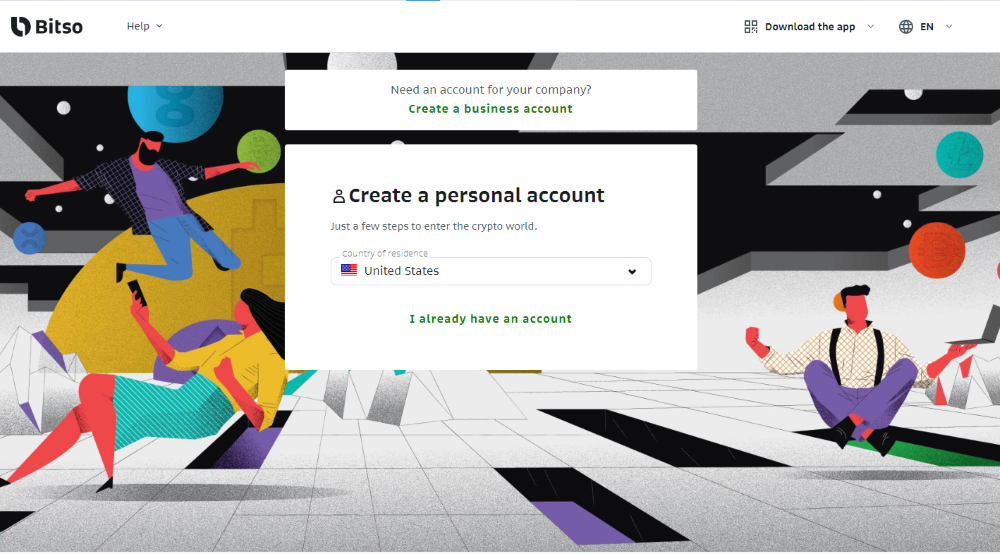 Bitso Sign up process
