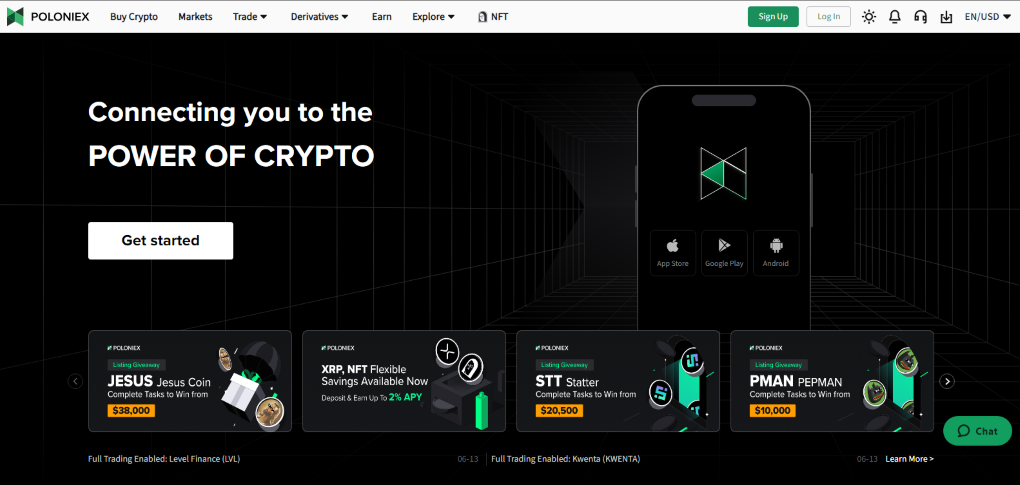 Poloniex Homepage