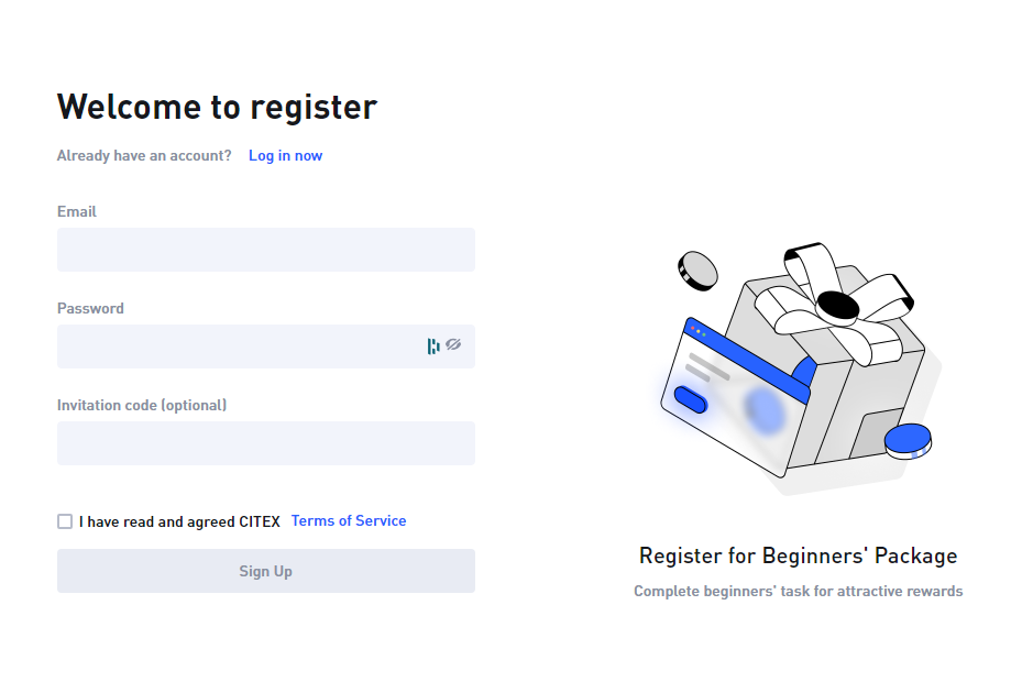 CITEX Sign Up Process