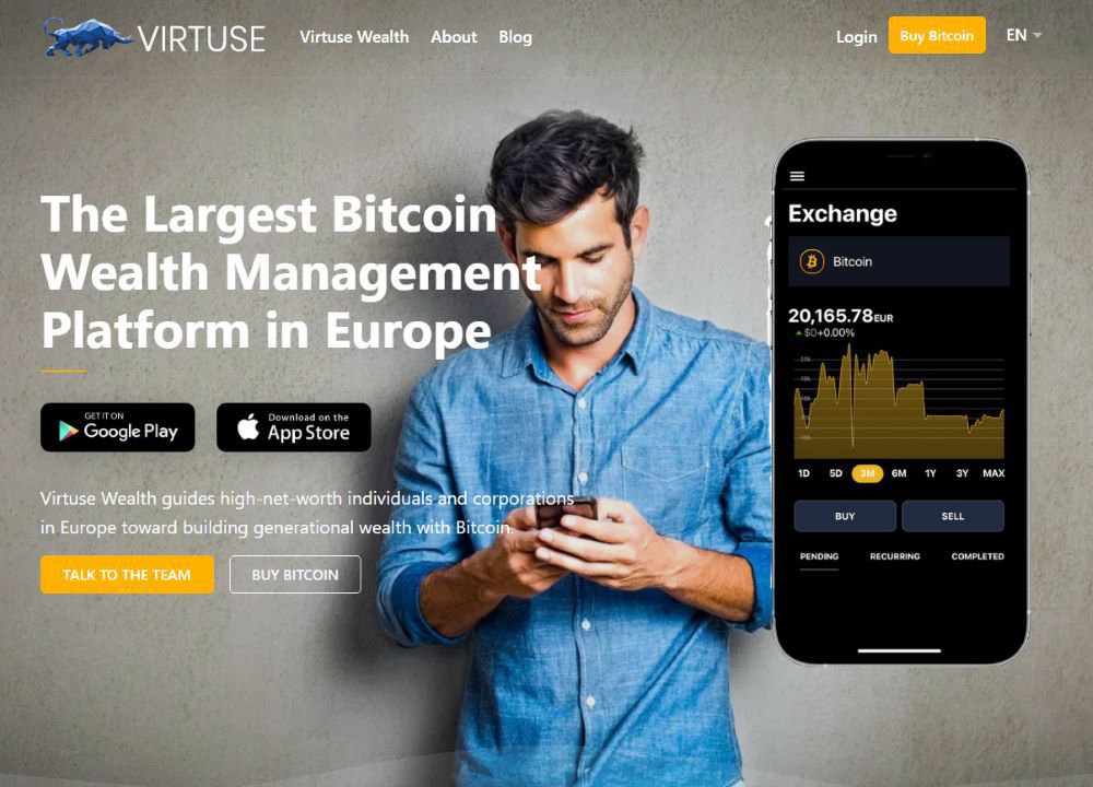 Virtuse Exchange Homepage