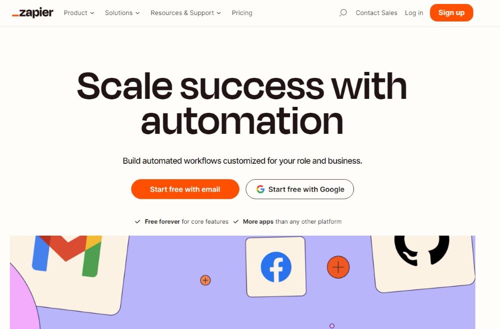 Zapier Homepage