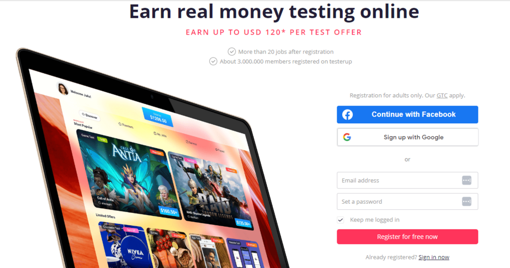 tester up site