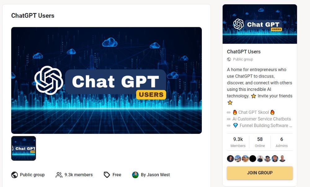 ChatGPT User Skool Community Homepage